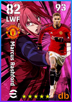 Marcus Rashford — LWF, OVR 82, MAX 93