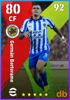 Germán Berterame — CF, OVR 80, MAX 92