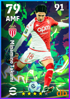 Minamino Takumi — AMF, OVR 79, MAX 91