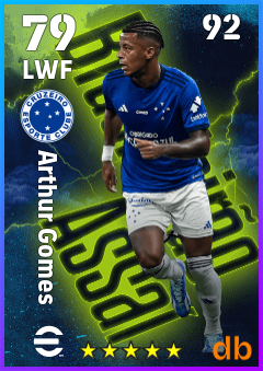 Arthur Gomes — LWF, OVR 79, MAX 92