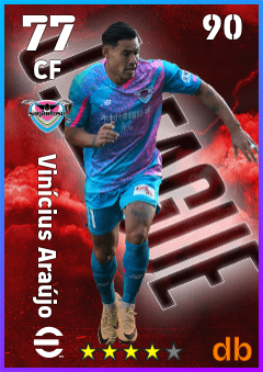 Vinícius Araújo — CF, OVR 77, MAX 90