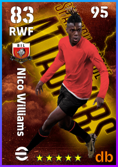 Nico Williams eFootball player card