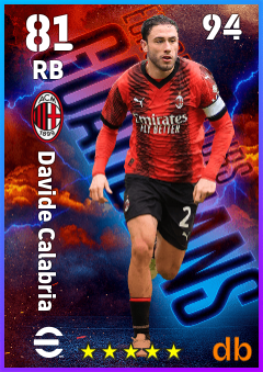 Davide Calabria — RB, OVR 81, MAX 94