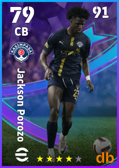 Jackson Porozo — CB, OVR 79, MAX 91