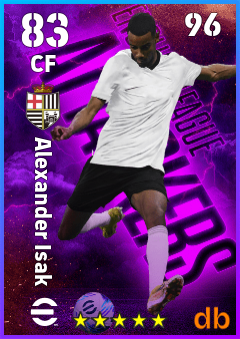 Alexander Isak — CF, OVR 83, MAX 96