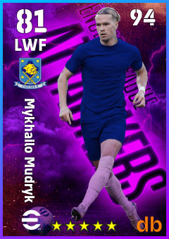 Mykhailo Mudryk — LWF, OVR 81, MAX 94