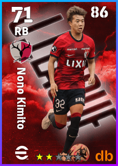 Nono Kimito — RB, OVR 71, MAX 86