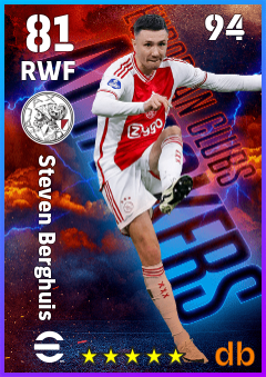 Steven Berghuis — RWF, OVR 81, MAX 94