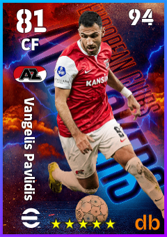 Vangelis Pavlidis — CF, OVR 81, MAX 94