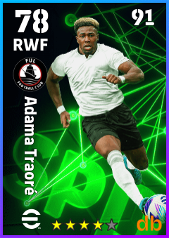 Adama Traoré — RWF, OVR 78, MAX 91