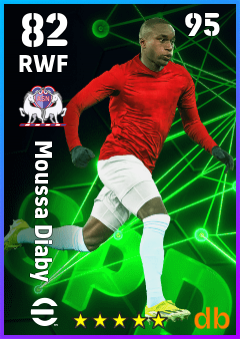 Moussa Diaby — RWF, OVR 82, MAX 95