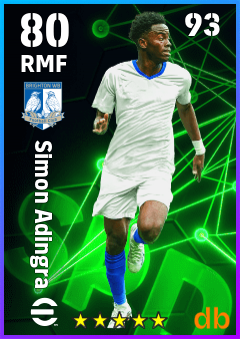 Simon Adingra — RMF, OVR 80, MAX 93