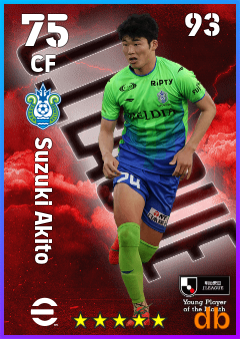 Suzuki Akito — CF, OVR 75, MAX 93