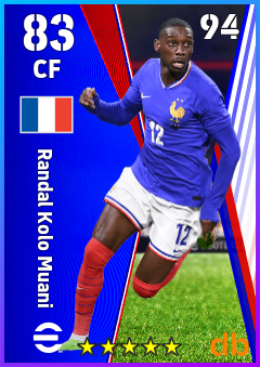 Randal Kolo Muani — CF, OVR 83, MAX 94