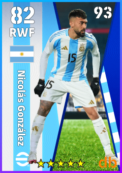 Nicolás González eFootball player card