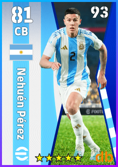 Nehuén Pérez — CB, OVR 81, MAX 93