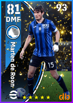 Marten de Roon — DMF, OVR 81, MAX 93