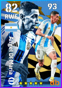 Ángel Di María — RWF, OVR 82, MAX 93