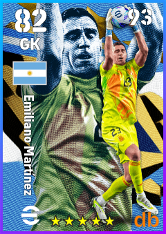 Emiliano Martínez — GK, OVR 82, MAX 93