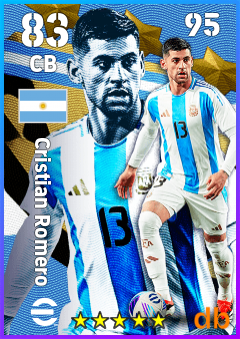 Cristian Romero — CB, OVR 83, MAX 95