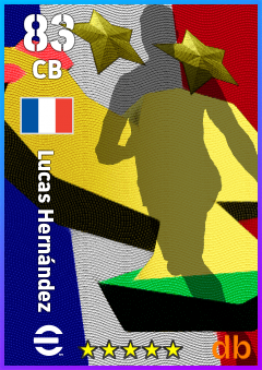 Lucas Hernández — CB, OVR 83, MAX 83