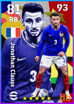 Jonathan Clauss eFootball player card