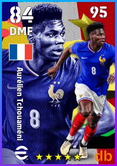 Aurélien Tchouaméni — DMF, OVR 84, MAX 95