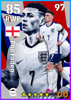 Phil Foden — RWF, OVR 85, MAX 97