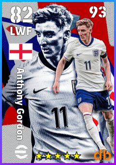 Anthony Gordon — LWF, OVR 82, MAX 93