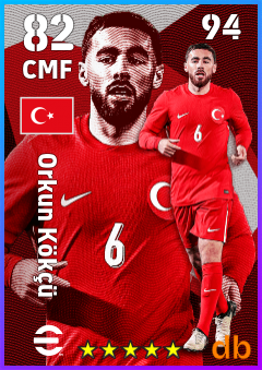 Orkun Kökçü — CMF, OVR 82, MAX 94