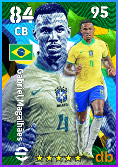 Gabriel Magalhães — CB, OVR 84, MAX 95