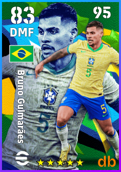 Bruno Guimarães — DMF, OVR 83, MAX 95