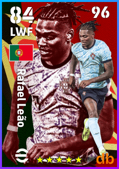 Rafael Leão — LWF, OVR 84, MAX 96