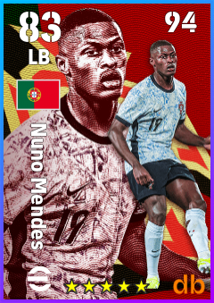 Nuno Mendes eFootball player card