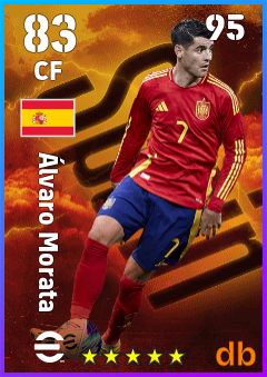 Álvaro Morata — CF, OVR 83, MAX 95