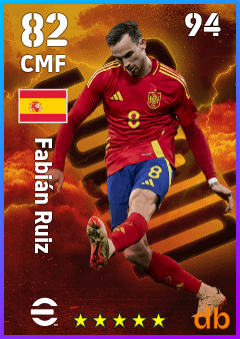 Fabián Ruiz — CMF, OVR 82, MAX 94