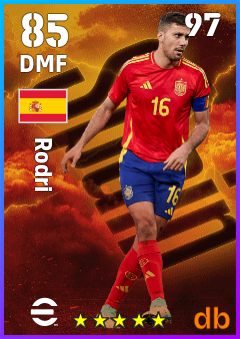 Rodri — DMF, OVR 85, MAX 97