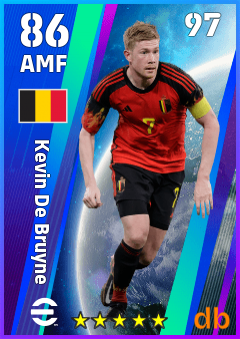 Kevin De Bruyne — AMF, OVR 86, MAX 97