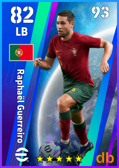 Raphaël Guerreiro — LB, OVR 82, MAX 93