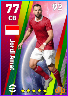 Jordi Amat — CB, OVR 77, MAX 92