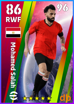 Mohamed Salah — RWF, OVR 86, MAX 96