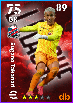 Sugeno Takanori — GK, OVR 75, MAX 89