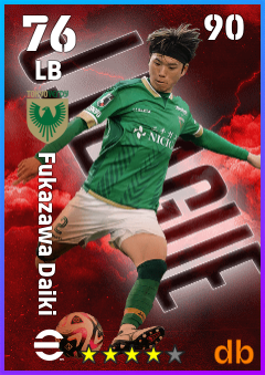 Fukazawa Daiki — LB, OVR 76, MAX 90