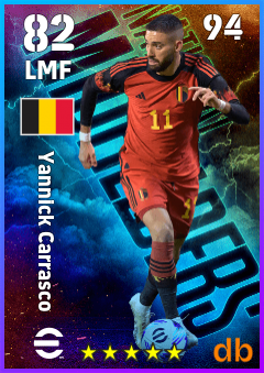 Yannick Carrasco — LMF, OVR 82, MAX 94