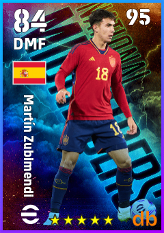 Martín Zubimendi — DMF, OVR 84, MAX 95