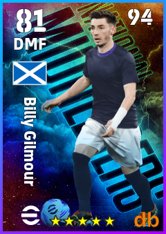 Billy Gilmour — DMF, OVR 81, MAX 94