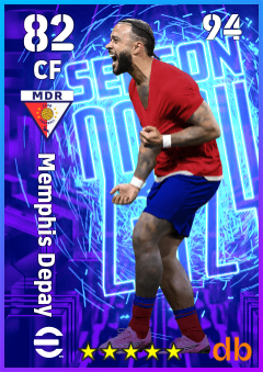 Memphis Depay — CF, OVR 82, MAX 94