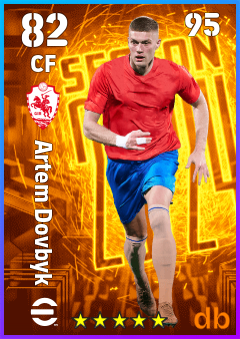 Artem Dovbyk — CF, OVR 82, MAX 95