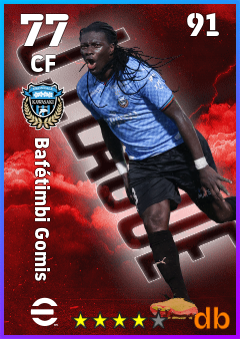 Bafétimbi Gomis — CF, OVR 77, MAX 91