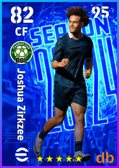 Joshua Zirkzee — CF, OVR 82, MAX 95